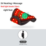 Red Light Therapy Heated Foot Pad with Vibration Massage, 3-Level Infrared Heat Wrap for Foot & Toe Joint Pain Relief