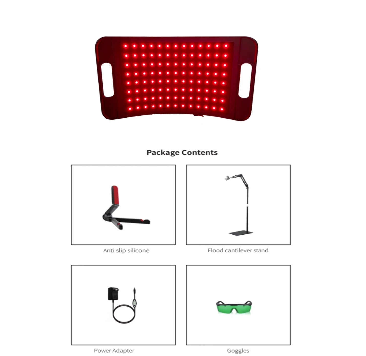 104 LEDs Red Light Therapy Lamp with Floor & Desktop Stands, 660nm 850nm Infrared Device for Face & Full Body Relief