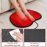 3-in-1 Red Light Therapy Pad, 128 LEDs Infrared Heat Cushion for Foot Waist & Hip Pain Relief, Cordless & Rechargeable