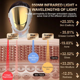 Professional 807 LED Face & Neck Light Therapy Mask - Infrared & 3-Color Therapy for Anti-Aging & Acne