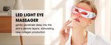 Red Light Therapy Eye Massager, Vibration LED Eye Mask for Dark Circles, Fine Lines & Wrinkle Removal Beauty Device