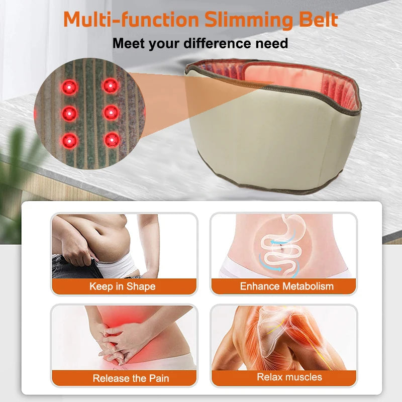 PEMF Far-Infrared Heating Belt | Anionic Jade Crystal for Chakra & Pain Relief
