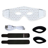 Red Light Therapy Eye Mask (630NM 850NM LED) - 5 Modes Massager for Eye Bags, Dark Circles, Puffiness & Fine Lines