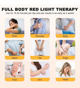 Infrared Light LED Healthcare Belt | 3D Neck Support & Red Light Heating Massage Pad for Full Body Relief