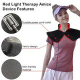 288 LEDs Red Light Therapy Neck Shoulder Wrap, 660nm 850nm Infrared Pad for Upper Back Pain Relief & Muscle Relaxing