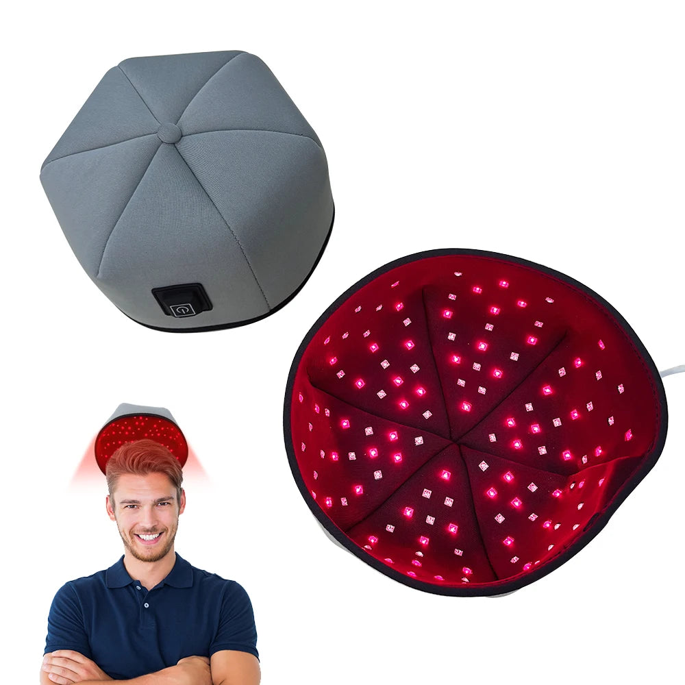 Red Light Therapy Cap for Hair Regrowth, 660nm 830nm Infrared Hair Growth Hat for Hair Loss & Thinning Repair