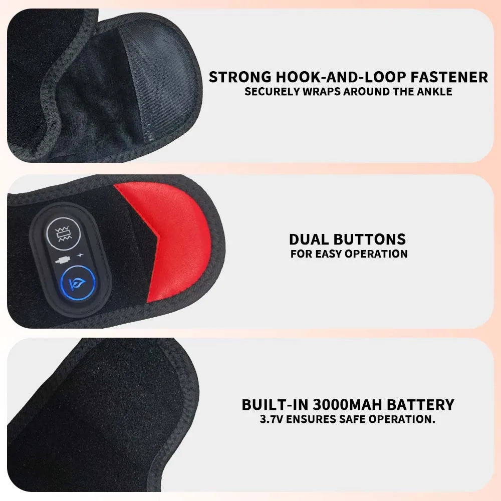 36 LED Red Light Therapy Wrist Wrap, Cordless Heated Vibration Massager for Carpal Tunnel, Arthritis & Joint Pain Relief