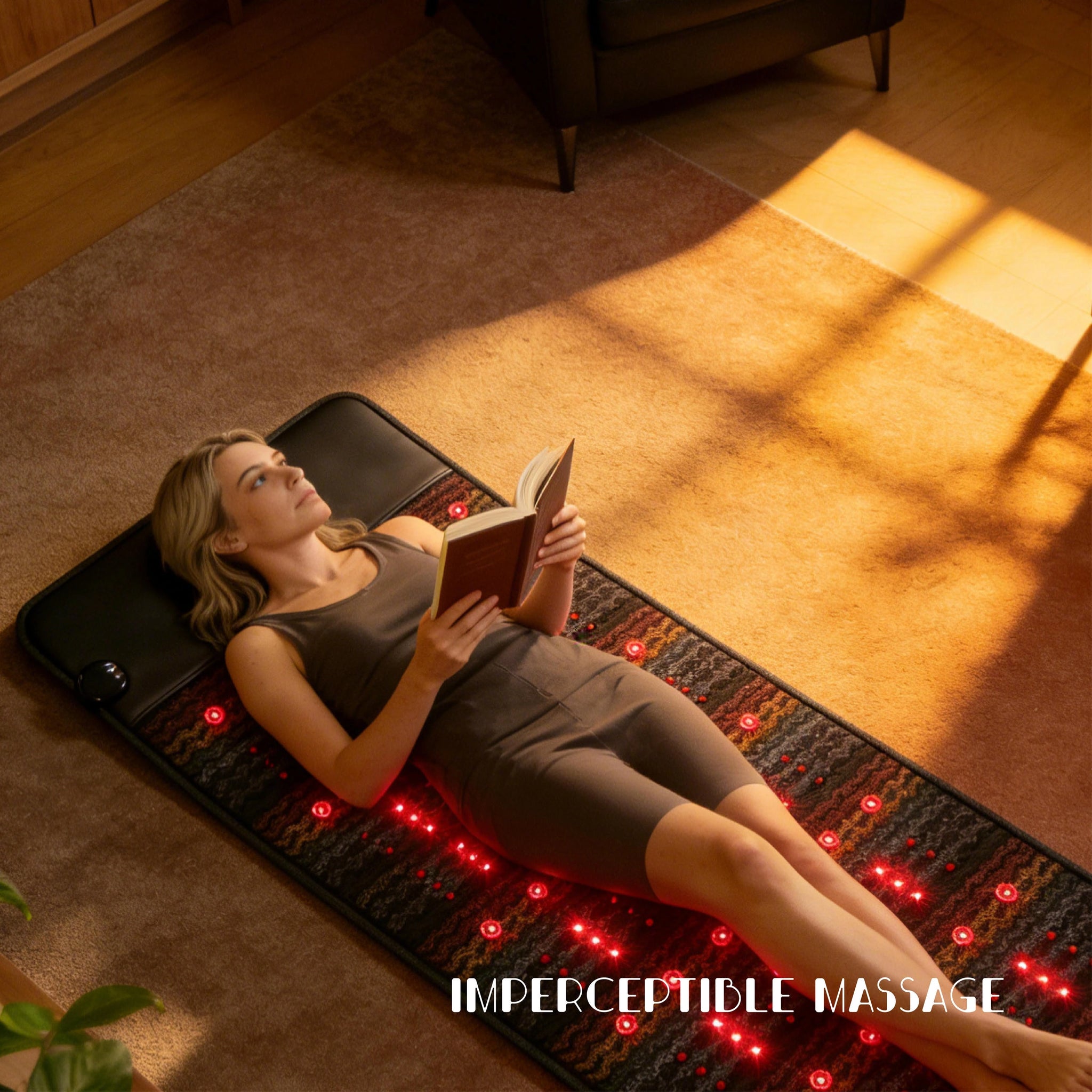 PEMF Far Infrared Therapy Mat Full Body 80x190cm | 8 Crystal Gemstones + Jade | 156-LED Red Light | 6 PEMF Coils | Full Body Massage Mattress