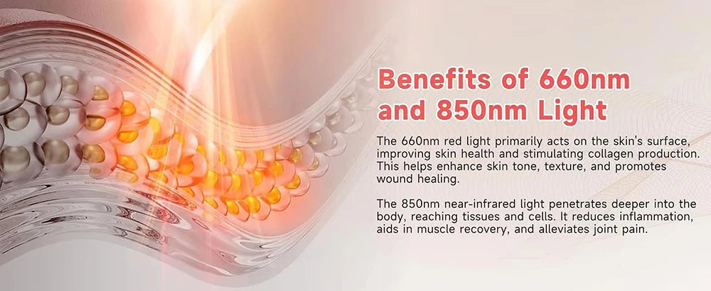 Infrared Light LED Healthcare Belt | 3D Neck Support & Red Light Heating Massage Pad for Full Body Relief