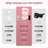 Portable 8-Color LED & Red Light Infrared Therapy Silicone Face Mask - Anti-Aging, Acne & Wrinkle Reduction for Facial Care