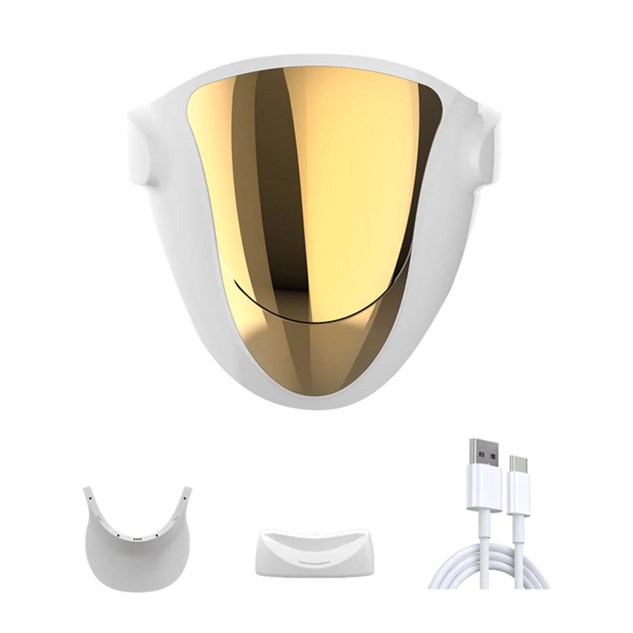 Professional 807 LED Face & Neck Light Therapy Mask - Infrared & 3-Color Therapy for Anti-Aging & Acne