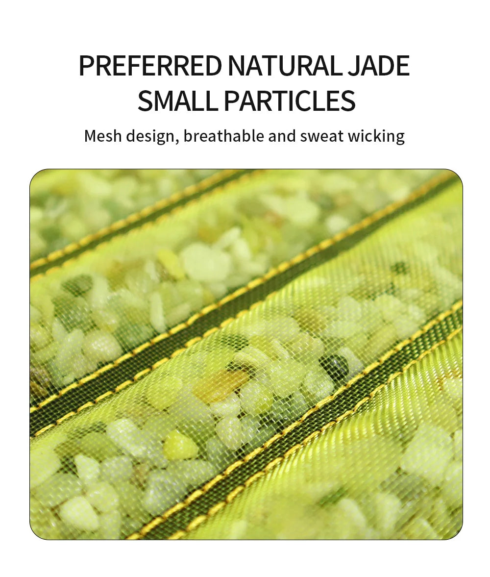 Natural Jade Cooling Seat Cushion 43x43cm | Office Chair & Car Seat Pad | Zero-Electricity Summer Cool Mat | Stone Needle Mineral Therapy