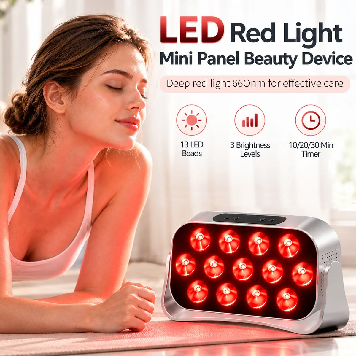 7HW EmberGo Cordless Red Light Panel for Sore Muscles & Skin