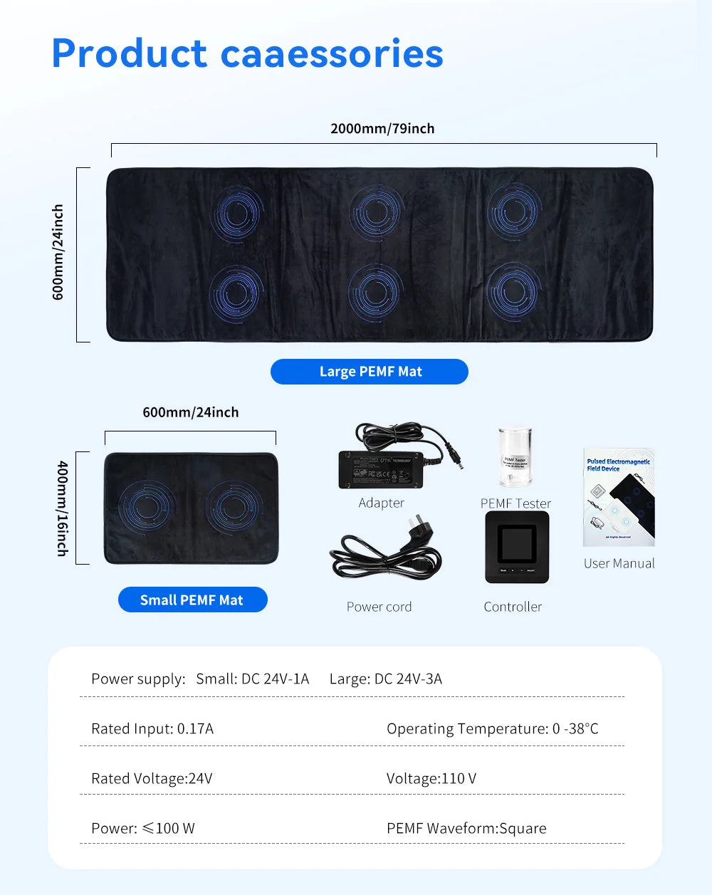 PEMF Magnetic Therapy Mat | Full Body Pain Relief & Sleep Improvement | Adjustable Frequency