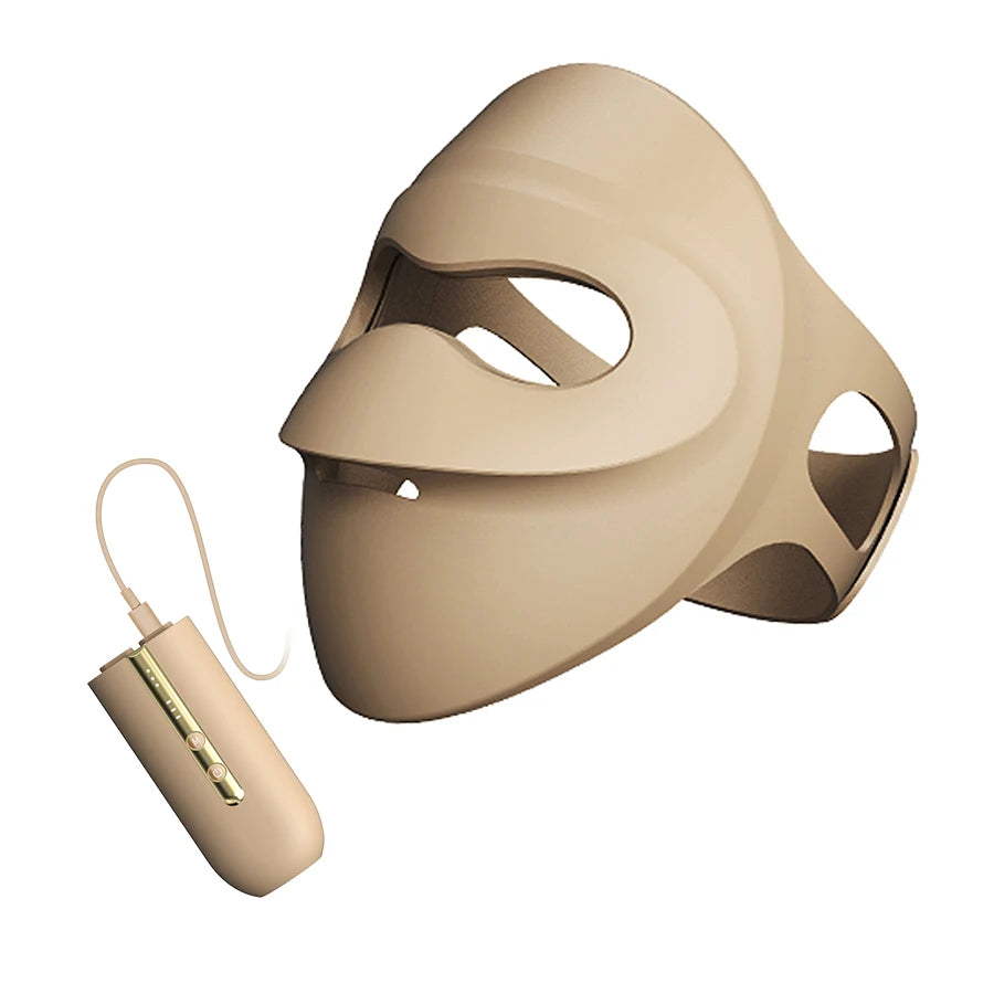 Infrared LED Face & Neck Mask - 676 Beams Red & Green Light Therapy for Dark Spots & Anti-Aging