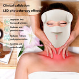 Wireless Red & Near Infrared LED Light Therapy Face Mask - Anti-Aging & Skin Rejuvenation - 9 Modes for Home Skincare