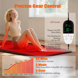 1370 LEDs Full Body Red Light Therapy Mat, 73"x33" XXL Infrared Blanket with 10Hz/40Hz Pulse for Pain Relief & Recovery