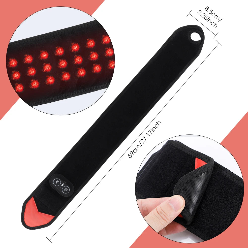 36 LED Red Light Therapy Wrist Wrap, Cordless Heated Vibration Massager for Carpal Tunnel, Arthritis & Joint Pain Relief