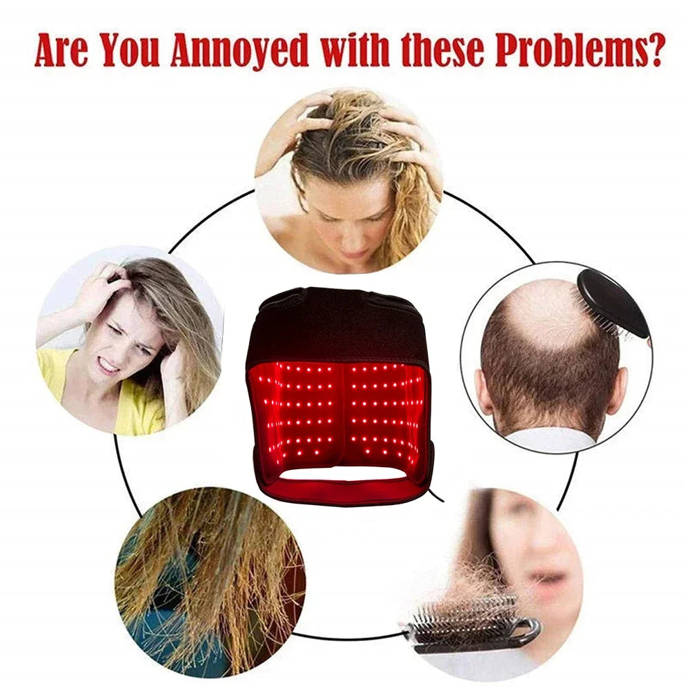 Red Light Therapy Cap | 180 LED Infrared & Red Light Device for Scalp Wellness