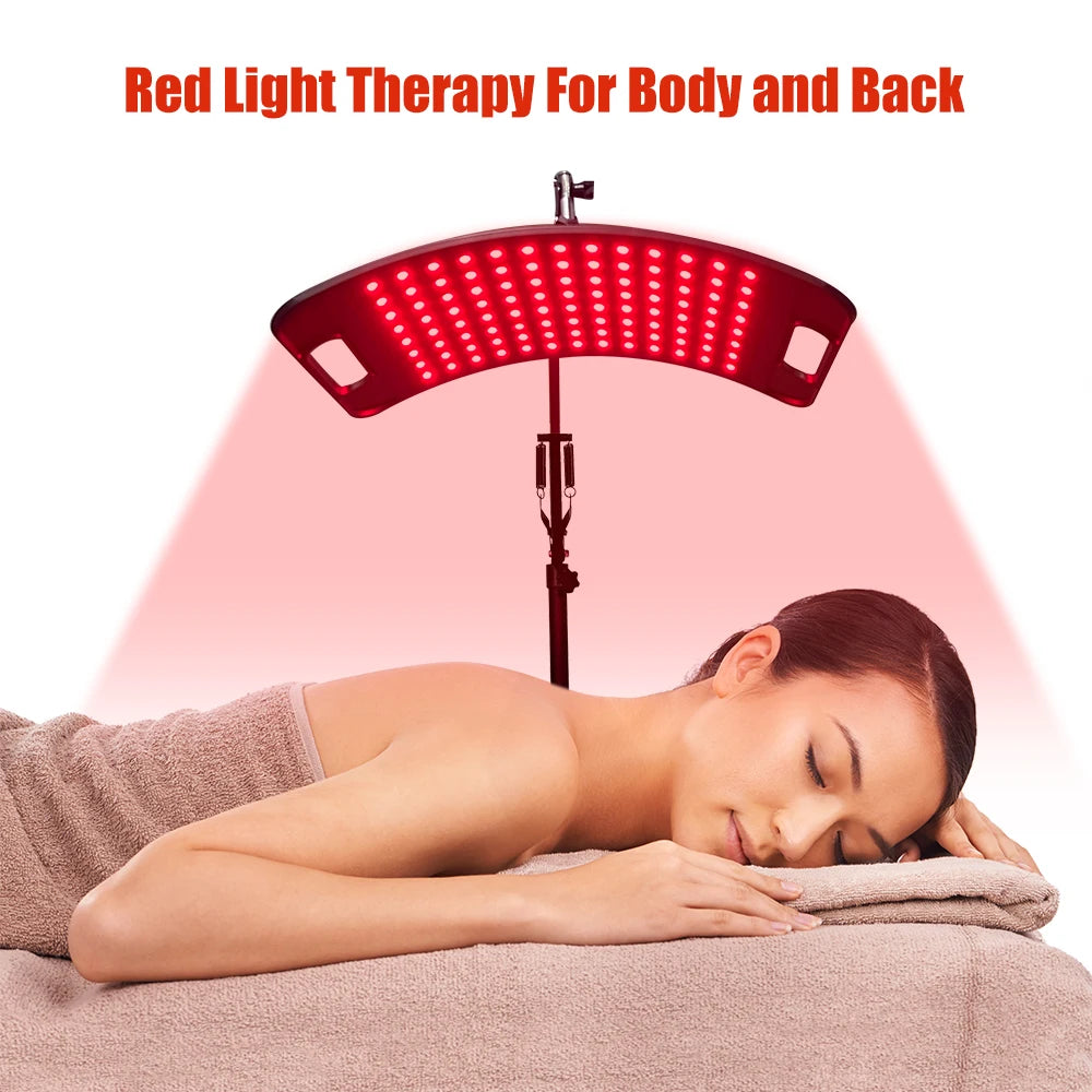 660nm 850nm Red Light Therapy Lamp for Face & Body, Infrared Panel with Stand & Timer for Skin Care & Pain Relief