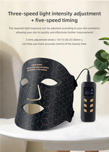 Wireless Red & Near Infrared LED Light Therapy Face Mask - 4-Color, 240 LEDs - Anti-Aging & Acne Treatment for Home Use