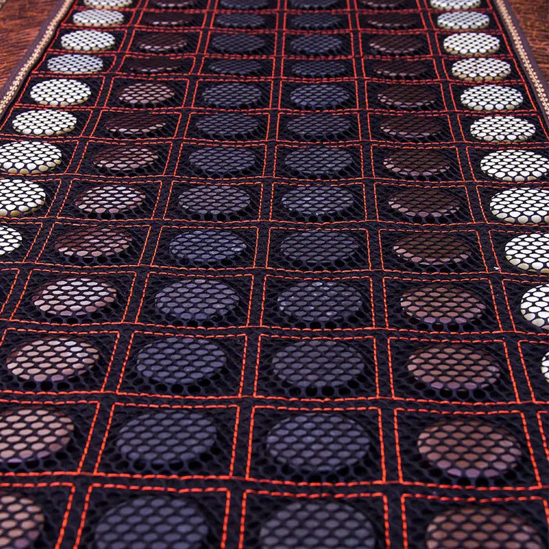 Jade & Tourmaline Far Infrared Heating Mat - Hot Stone & Negative Ion Therapy for Back Pain & Body Relax