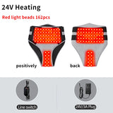 Red Light Therapy Wrap with Vibration Massage, 3-Level Heated Abdominal Pad for Menstrual Cramps, Hip & Waist Pain Relief