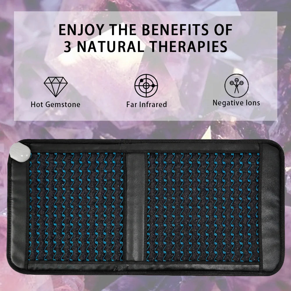 7HW Lumen Lite - Amethyst & Tourmaline PEMF Infrared Heating Pad for Pain Relief, Recovery & Relaxation
