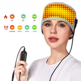 Red Light Therapy Heating Headband for Migraine Relief, 3-Level Heated Head Wrap for Stress, Tension & Rheumatic Pain