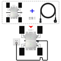 1200W Grid Tie Inverter, Waterproof IP65, MPPT, DC28-50V PV Input, AC80-160V Output, for 30V/36V Solar Panels, 220V