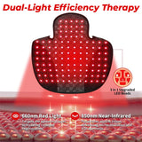 Red Light Therapy Neck & Shoulder Wrap, 660nm 850nm Infrared Shoulder Pad with 5 Heat Levels for Muscle & Joint Pain Relief