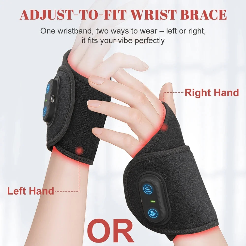 Wireless Red Light Therapy Wrist Strap, 660nm 850nm Infrared Wrap for Pain Relief, Tenosynovitis & Ankle Care (48 LEDs)