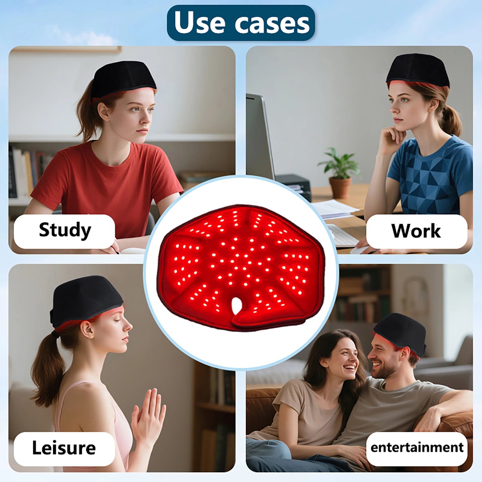 Red Light Hair Growth Cap | 660nm & 850/940nm Infrared Therapy for Scalp Wellness