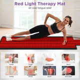 1370 LEDs Professional Red Light Therapy Pad, 660nm 850nm Infrared Body Mat for Full Body Pain Relief & Recovery