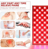 225 LEDs Red Light Therapy Panel, 660nm 850nm Infrared Lamp for Body Pain Relief, Weight Loss & Anti-Aging Skin Care