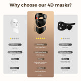 8-Color LED & Near Infrared Light Therapy Face & Neck Mask - Silicone Anti-Aging, Acne & Wrinkle Reduction Device