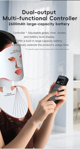 8-Color LED Face & Neck Light Therapy Mask - Professional Red Light & NIR Therapy for Anti-Aging