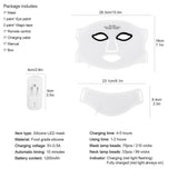 7-Color Wireless Silicone LED Mask for Face & Neck - 309 Light Beams Red Light Therapy for Anti-Aging