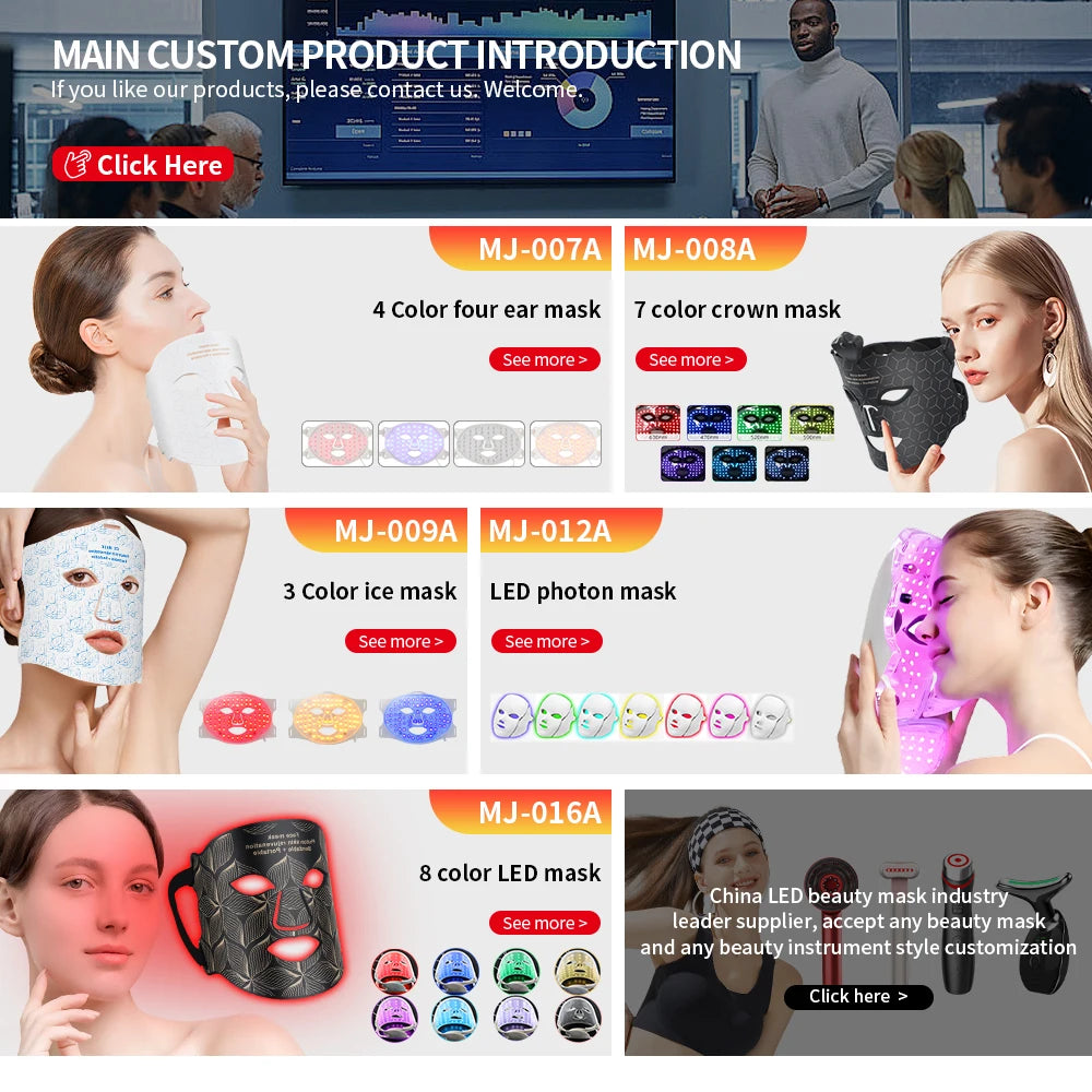 Portable Red & Near Infrared LED Silicone Face Mask - Anti-Aging, Skin Repair & Brightening for Home Use