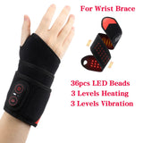 36 LED Red Light Therapy Wrist Wrap, Cordless Heated Vibration Massager for Carpal Tunnel, Arthritis & Joint Pain Relief