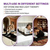 PEMF Infrared Therapy Mat 66x148cm | 8 Crystal Gemstones | 114-LED Red & NIR Light | 6 PEMF Coils | Large Body Massage Mattress