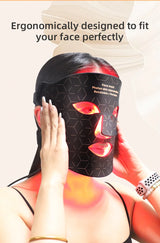 Wireless Red & Near Infrared LED Light Therapy Face Mask - 4-Color, 240 LEDs - Anti-Aging & Acne Treatment for Home Use