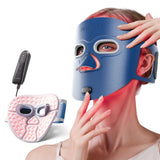 Wireless Red Light Therapy Mask - 850nm Near-Infrared & 4-Color LED Face Mask - 3000mAh Rechargeable 3D Beauty Device