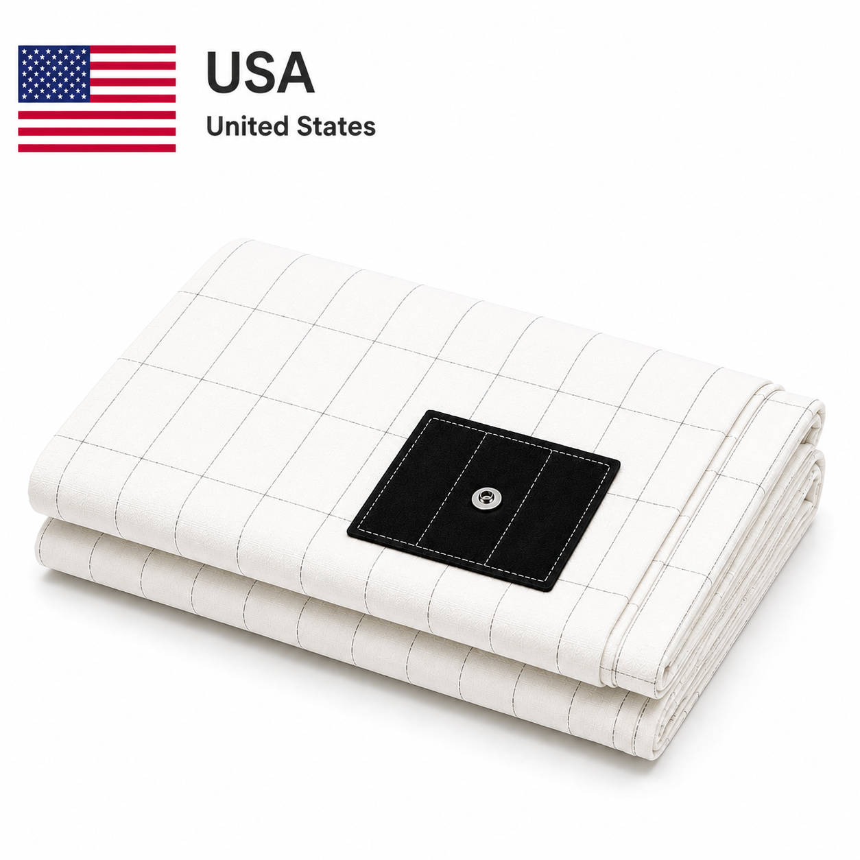 7healthwell EarthSc™ Grounding Fitted Sheet - US Standard Sizes - Organic Cotton & Silver Fiber (Gray/White)