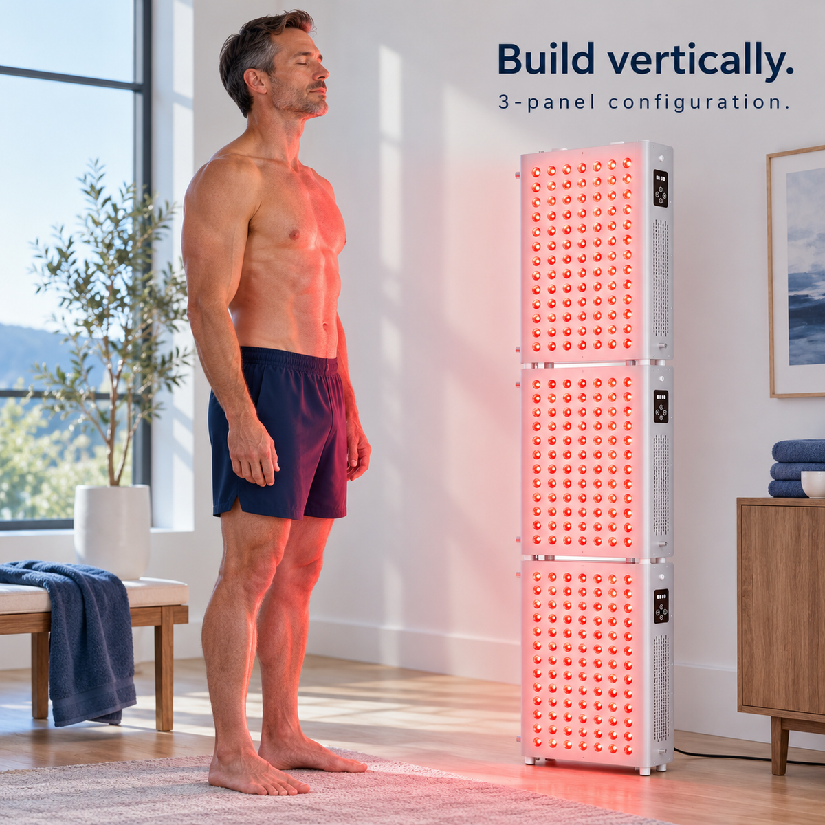 7HW EmberStack Modular Red Light Panel for Full-Body Recovery & Skin
