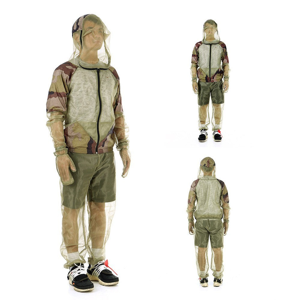 Outdoor Mosquito Repellent Suit: Bug Jacket with Hood for Fishing, Hunting & Camping