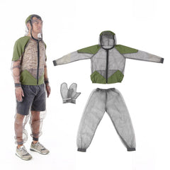 Hooded Outdoor Mosquito Repellent Suit: Bug Jacket for Fishing, Hunting, Camping