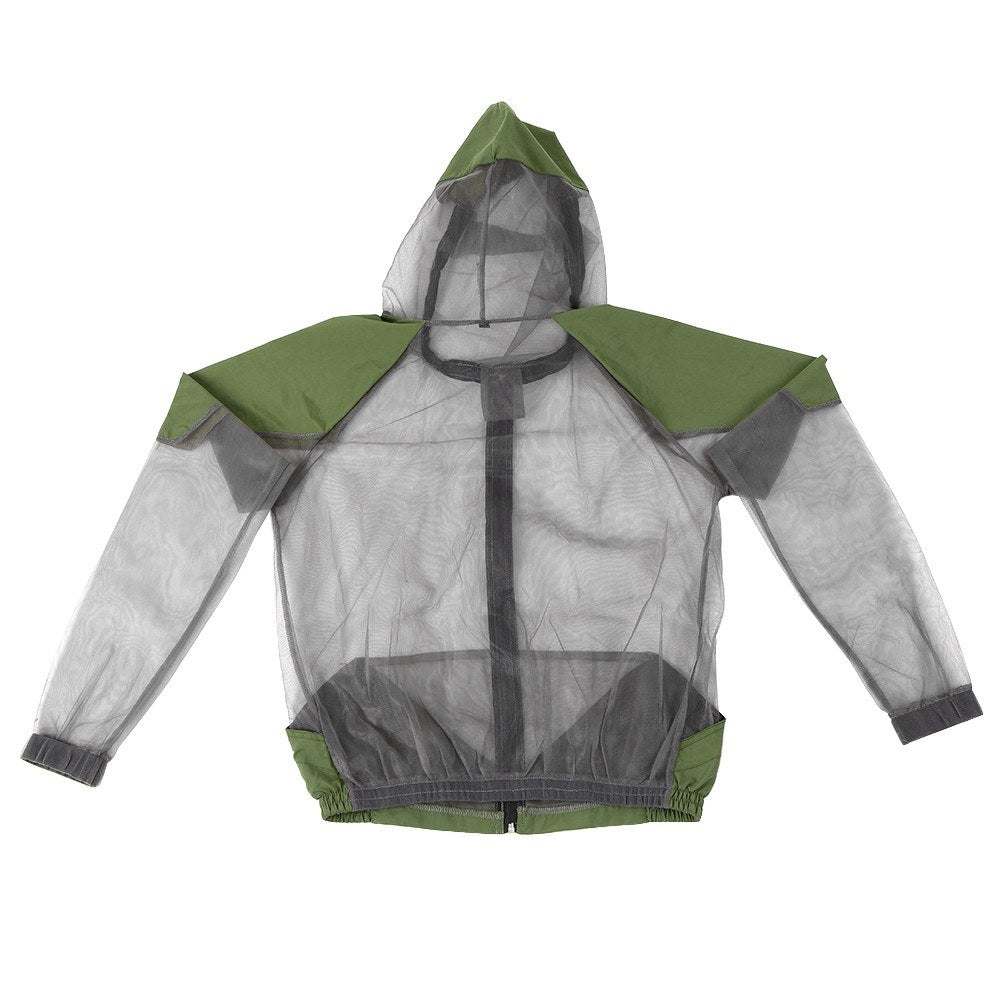 Hooded Outdoor Mosquito Repellent Suit: Bug Jacket for Fishing, Hunting, Camping