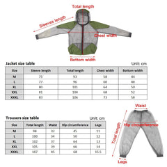 Hooded Outdoor Mosquito Repellent Suit: Bug Jacket for Fishing, Hunting, Camping