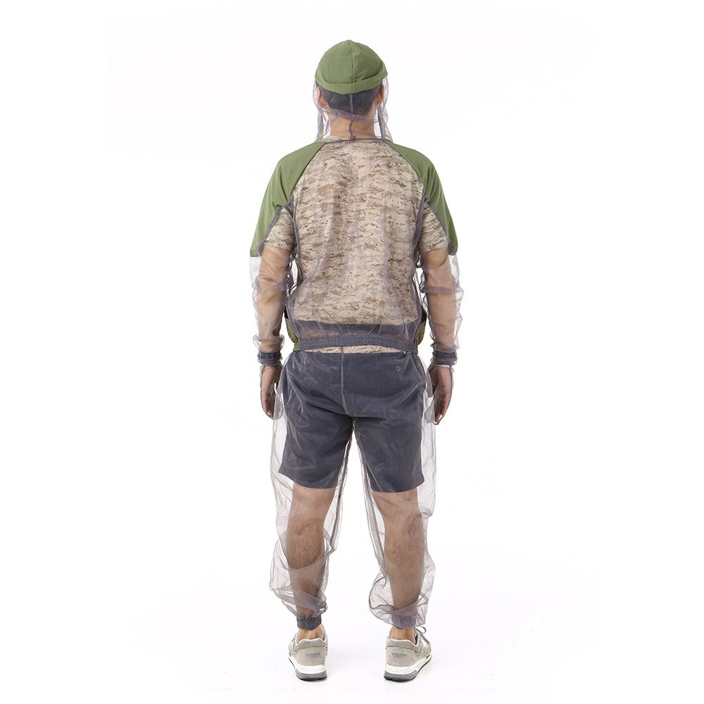 Hooded Outdoor Mosquito Repellent Suit: Bug Jacket for Fishing, Hunting, Camping